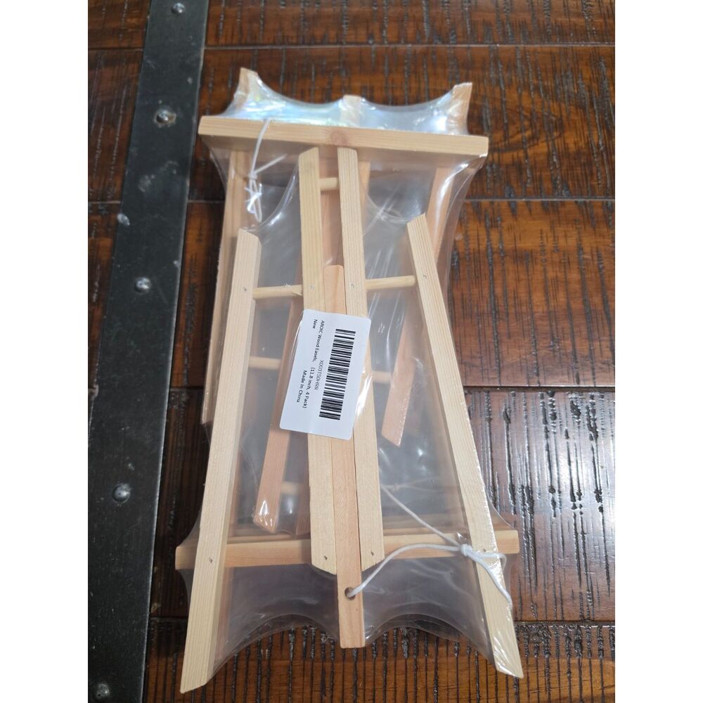 AROIC 11.8" Mini Wood Tabletop Easels 4-Pack Canvas Display Stands NIP